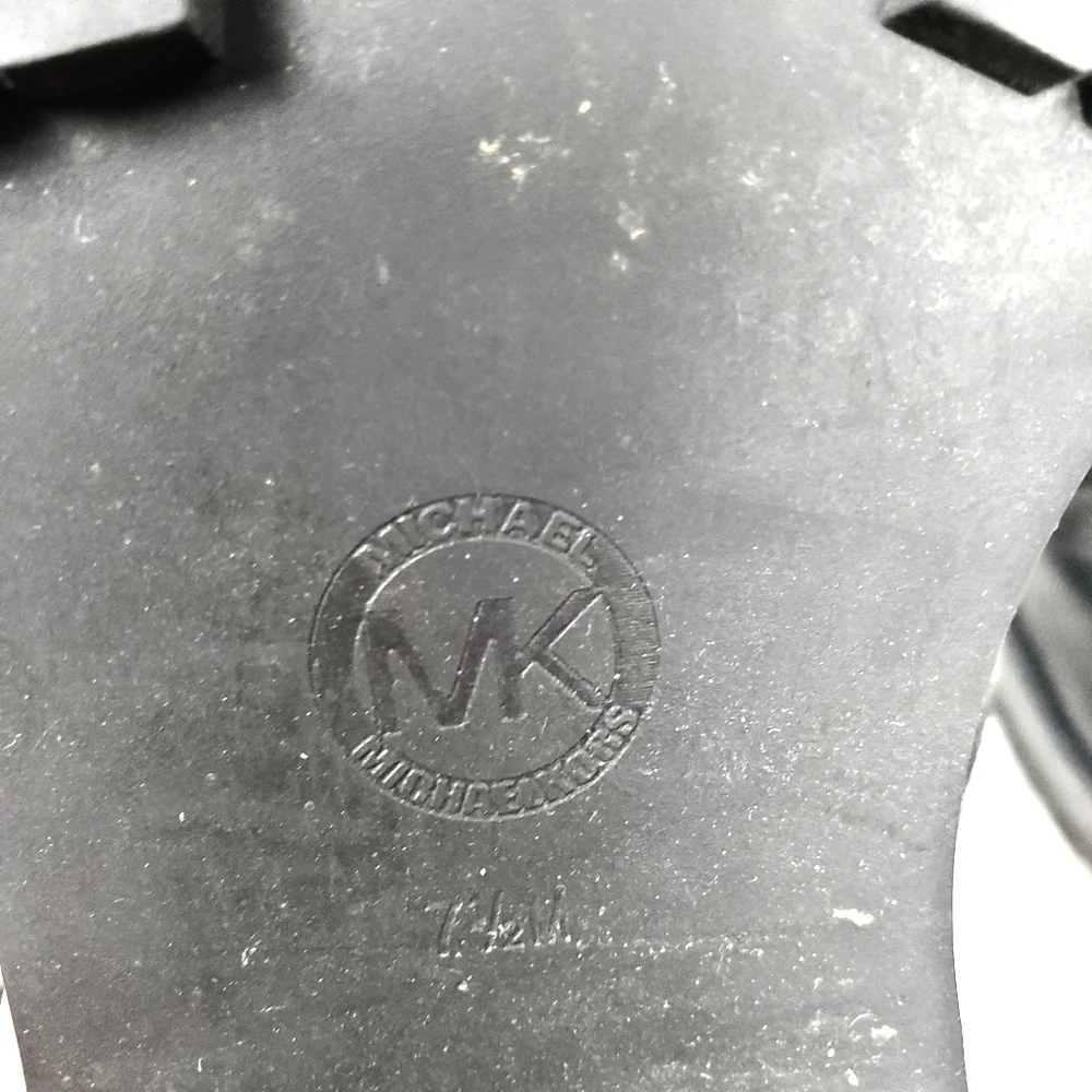 Michael‎ Kors Ryder Black Leather Ankle Boot With Buckle